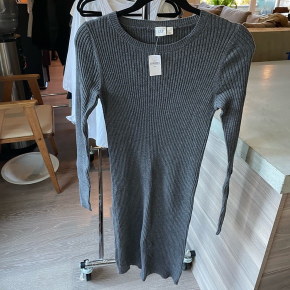 Knit Ribbed Midi Sweater Dress - Picture 2 of 3